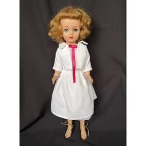 Ideal Toy Corp Miss Revlon VT-20 White Dress W/ Heels Light Brown Hair 20” Girl